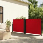 vidaXL Auvent latéral rétractable rouge 120x1200 cm