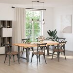 vidaXL Pieds de table à manger Anthracite 2 pièces 90 x (72-73) cm Acier