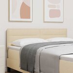 vidaXL Tête de lit avec tête de lit Crème 160 cm Cuir synthétique