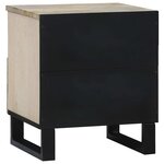 vidaXL Cabinet de chevet avec tiroir Blanc et noir 40 x 33 x 46 cm