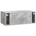 vidaXL Meuble TV mural 98 x 31 cm Gris béton Bois d'ingénierie