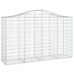 vidaXL Paniers à gabions arqués 25 Pièces 200x50x120/140 cm Fer galvanisé