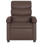 vidaXL Fauteuil inclinable électrique Marron Similicuir
