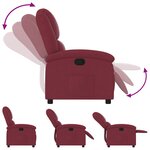 vidaXL Fauteuil inclinable Rouge bordeaux Tissu