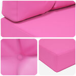 vidaXL Coussin de canapé d'extérieur 3 Pièces Rose Polyester