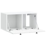 vidaXL Meuble TV mural Blanc 59 5 x 31 x 30 cm Bois d'ingénierie