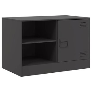 vidaXL Meuble TV noir 67x39x44 cm acier