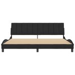 vidaXL Cadre de lit sans matelas Hanko noir 200x200 cm velours