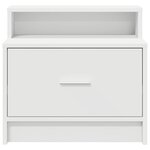 vidaXL Table de chevet avec tiroir 2 Pièces blanc 51x31x47 cm