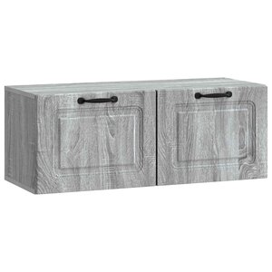 vidaXL Meuble TV mural 78 5 x 31 x 30 cm Sonoma gris Bois d'ingénierie