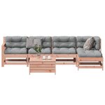 vidaXL Salon de jardin 6 Pièces avec coussins bois massif Douglas