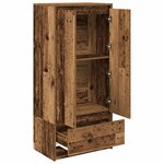 vidaXL Armoire avec tiroir vieux bois 55 5x34x119 5 cm bois ingénierie