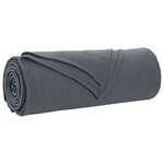 vidaXL Jeté Gris foncé 210 x 140 cm Toison
