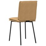 vidaXL Chaises à manger lot de 4 marron velours