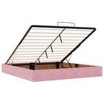 vidaXL Cadre de lit ottoman sans matelas rose 200x200 cm velours