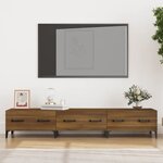 vidaXL Meuble TV Chêne marron 150x34 5x30 cm Bois d'ingénierie