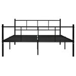 vidaXL Cadre de lit sans matelas noir métal 140x200 cm