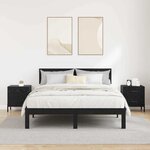 vidaXL Cabinet de chevet 2 Pièces Chêne noir 40 x 35 x 47 5 cm