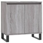 vidaXL Ensemble de meubles de salle de bain 3 Pièces Sonoma gris