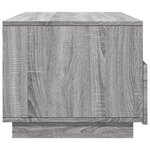 vidaXL Table basse avec lumières LED sonoma gris 90x49x40 cm