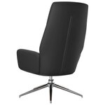 vidaXL Chaise de relaxation Noir Cuir véritable