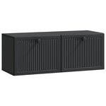vidaXL Meuble TV mural Noir 78 5 x 31 x 30 cm Bois d'ingénierie
