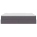 VidaXL Cadre de lit ottoman avec matelas gris 120x190 cm similicuir