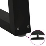 vidaXL Pieds de table basse en V 2 pièces Noir 38 x (42-43 3) cm Acier