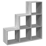 vidaXL Étagère séparatrice de pièce à 3 niveaux sonoma gris 99x29x99cm