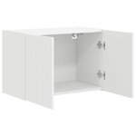 vidaXL Meuble TV mural Blanc 59 5 x 31 x 40 cm Bois d'ingénierie
