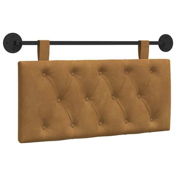 vidaXL Tête de lit suspendue Marron Velours