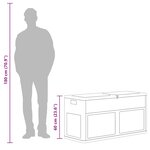 vidaXL Boîte de rangement de jardin 320 L Gris Noir