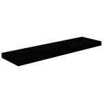 vidaXL Étagère murale flottante 4 Pièces Noir brillant 90x23 5x3 8 cm MDF