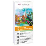 Feutre Dessin Double Pointe ABT Set de 12 couleurs pastels TOMBOW
