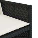 vidaXL Ensemble à manger de jardin 9Pièces coussins noir résine tressée