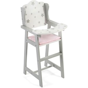 Bayer Chic 2000 501-95 - Stars - Chaise haute de poupée grise