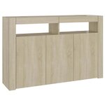 vidaXL Buffet avec lumières LED chêne sonoma 115 5x30x75 cm