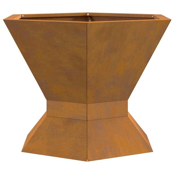 vidaXL Braise Marron 50 x 50 x 40 cm Acier résistant aux intempéries