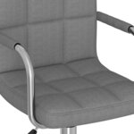 vidaXL Chaise pivotante de salle à manger Gris clair Tissu