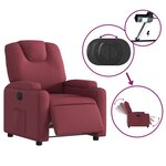 vidaXL Fauteuil inclinable électrique Rouge bordeaux Tissu