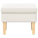 vidaXL Pouf Crème 55 x 35 x 41 cm Bouclé