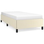 vidaXL Cadre de lit Crème 100x200 cm Similicuir
