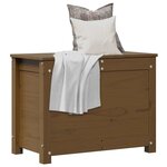 vidaXL Boîte de rangement Marron miel 60x32x45 5 cm Bois massif de pin