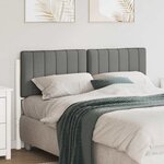 vidaXL Tête de lit capitonnée Blanc et gris clair 135 cm Pin massif