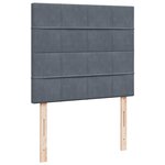 vidaXL Sommier à lattes de lit et matelas Gris foncé 120x200cm Velours