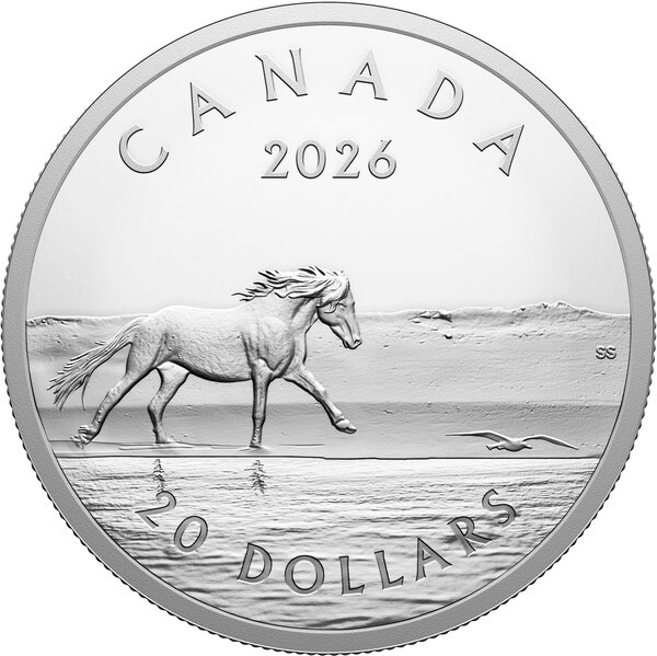 Monnaie SABLE ISLAND HORSES Argent 20$ Canada 2026