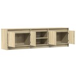 vidaXL Meuble TV avec LED chêne sonoma 180x34x50 cm bois d'ingénierie