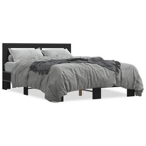 vidaXL Cadre de lit sans matelas noir 120x200 cm