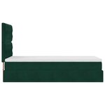 vidaXL Cadre de lit ottoman avec matelas vert foncé 90x200 cm velours