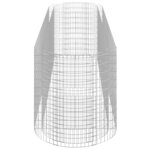 vidaXL Lit surélevé à gabion Fer galvanisé 400x100x100 cm